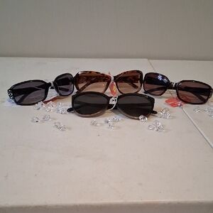 Stylish Women's Sunglasses Set - Black, Brown, and Tan